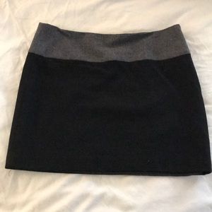 Lined wool mini skirt